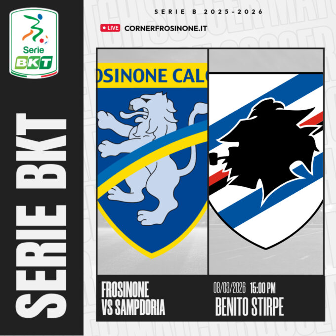 Frosinone-Sampdoria, le formazioni: Fiori al posto di Kvernadze